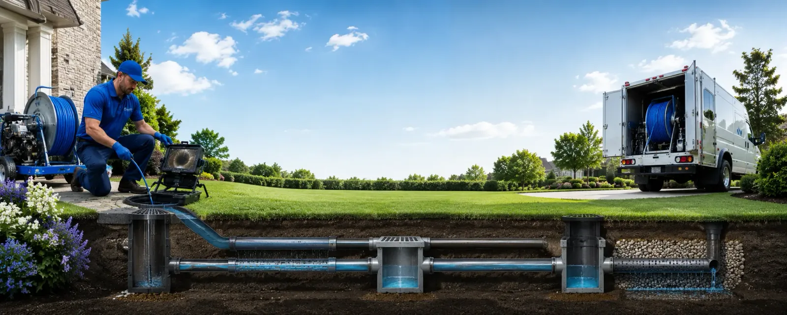 Outdoor drain cleaning information for Hampton, NE
